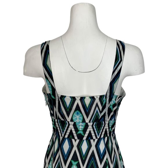 Tory Burch Sundress 6 Blue Fish Design Midi - Picture 8 of 12